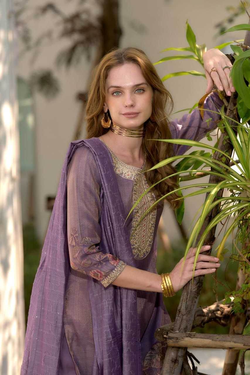 TissueEmbroidered Kurtis - MYLUXURY LANE ENTERPRISE